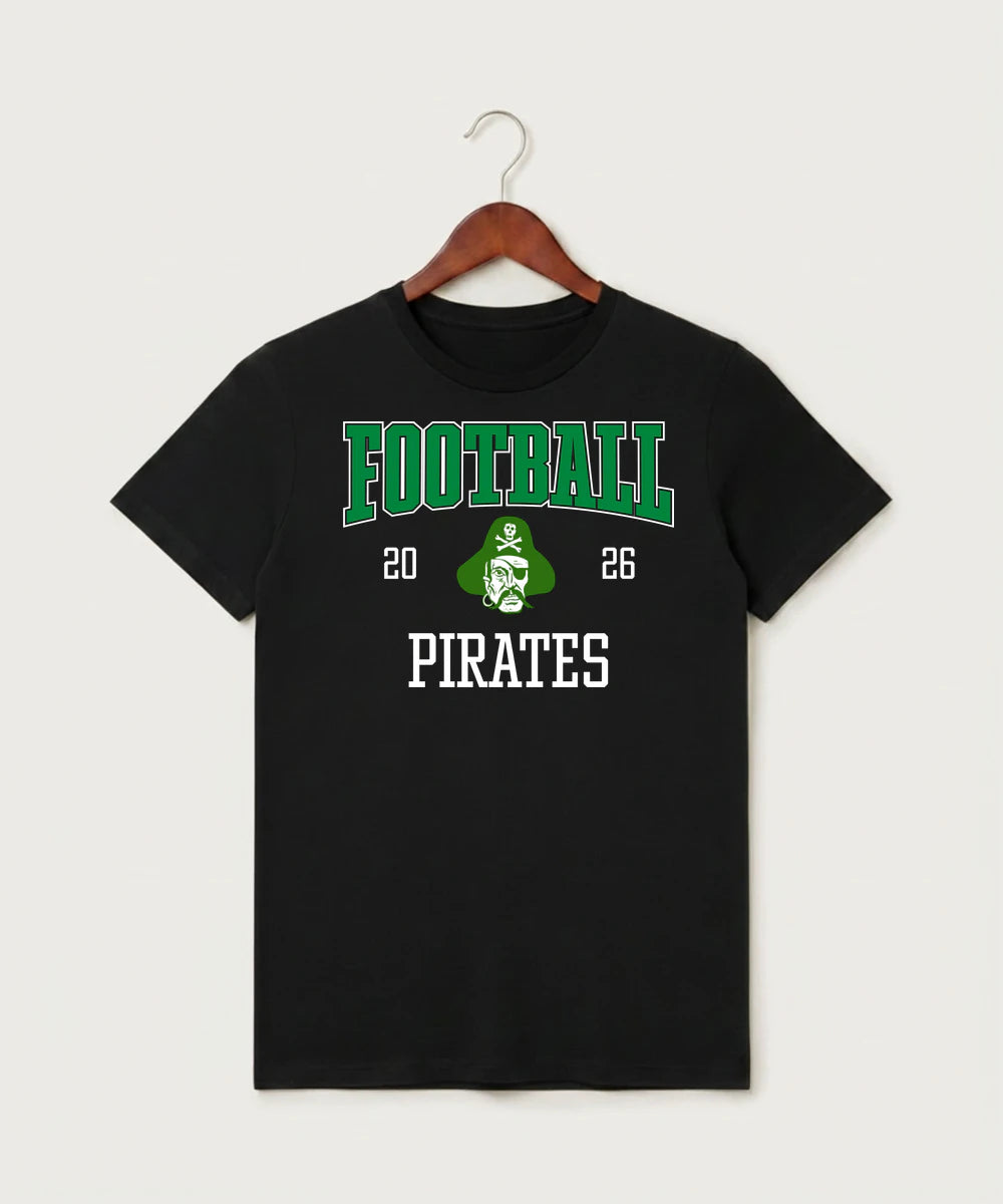 Verndale High School Football (Boys) - Black T-Shirt - Full Front