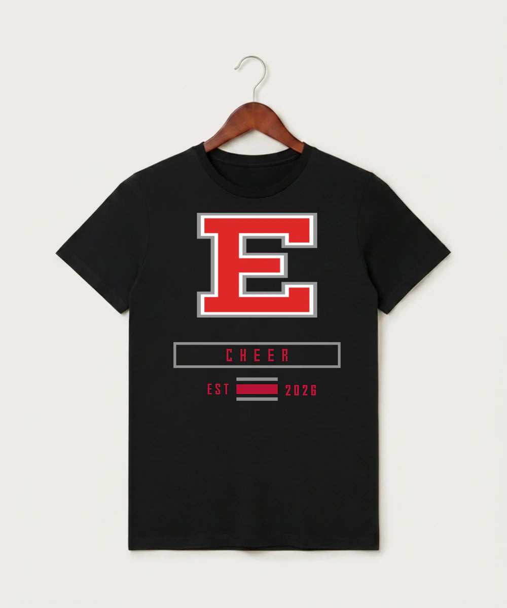 Duluth East High School Cheer (Coed) - Black T-Shirt - Full Front