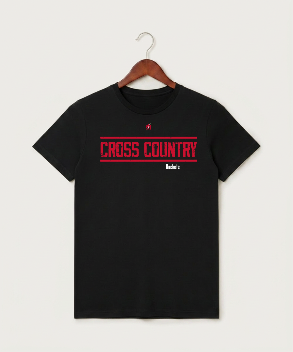 John Marshall High School Cross Country (Coed) - Black T-Shirt - Full Front