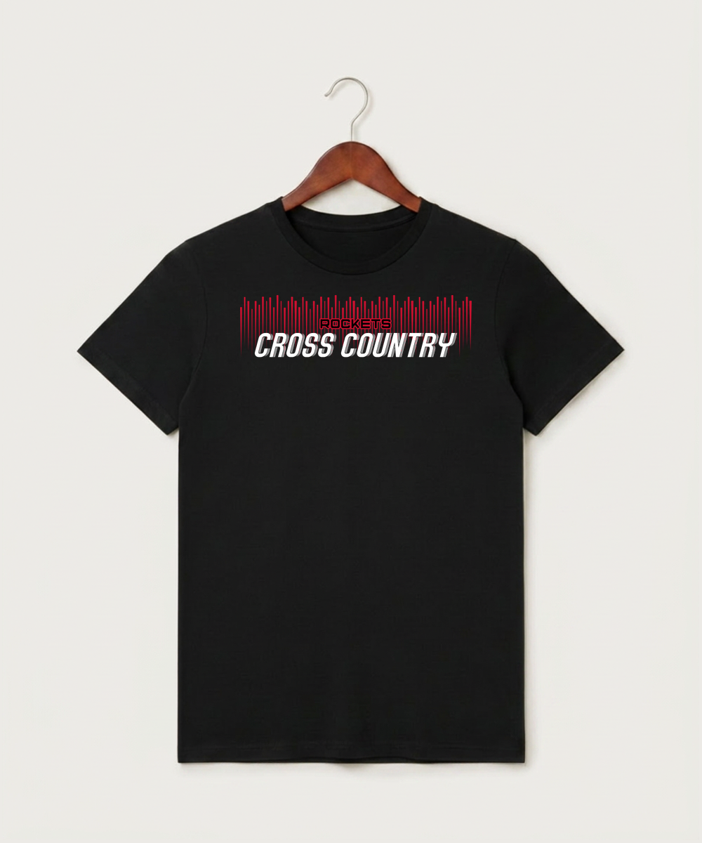 John Marshall High School Cross Country (Coed) - Black T-Shirt - Full Front