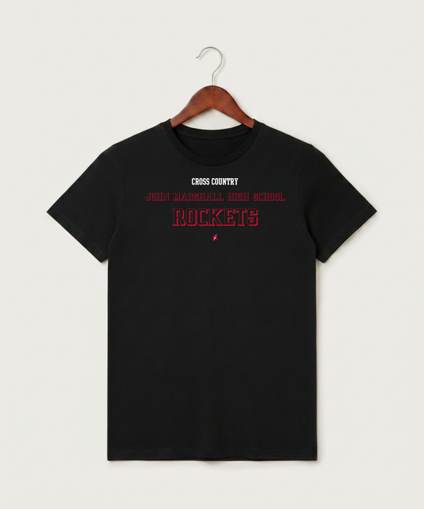 John Marshall High School Cross Country (Coed) - Black T-Shirt - Full Front
