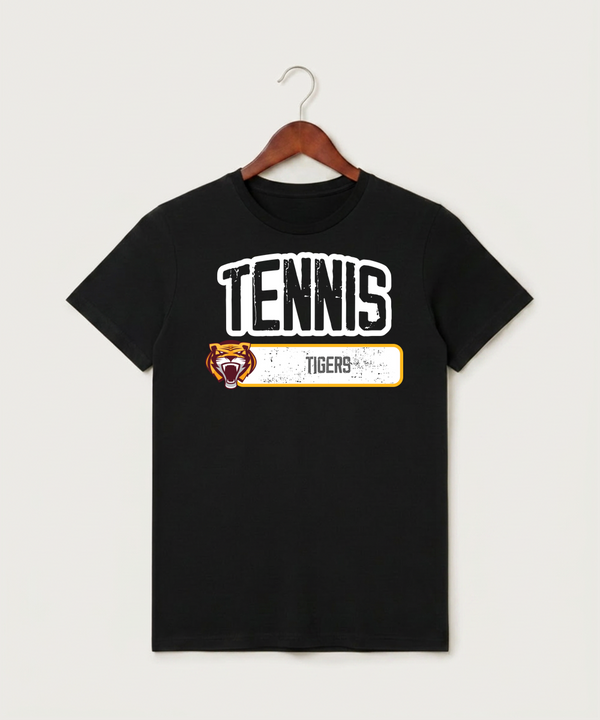 Stewartville High School Tennis (Coed) - Black T-Shirt - Full Front