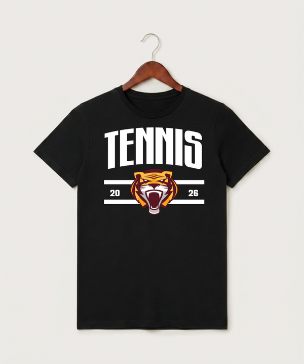 Stewartville High School Tennis (Coed) - Black T-Shirt - Full Front