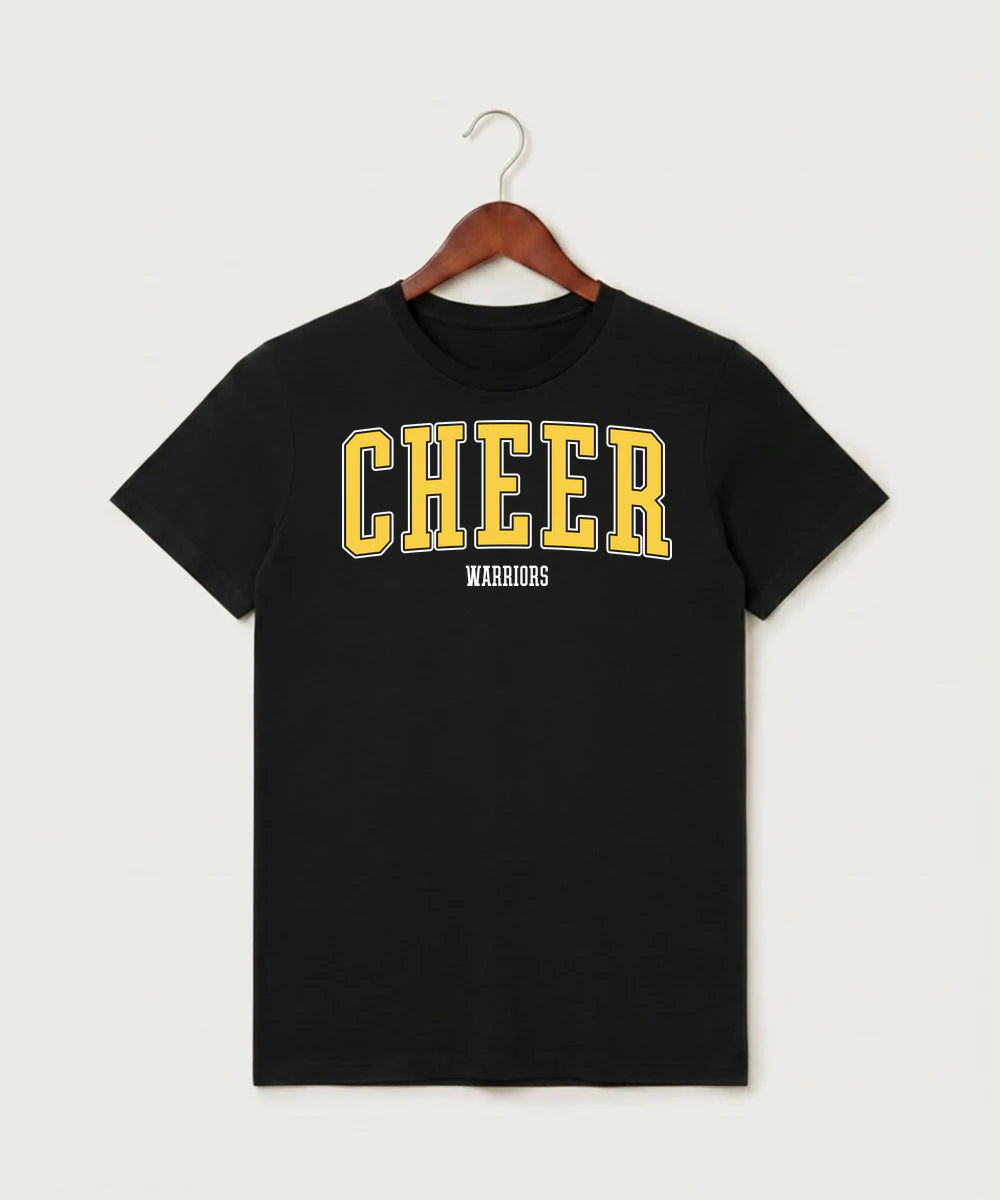 Wausau West High School Cheer - Black T-Shirt - Full Front