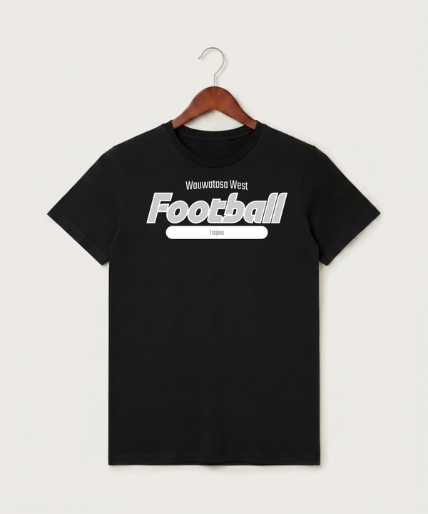 Wauwatosa West Football - Black T-Shirt - Full Front