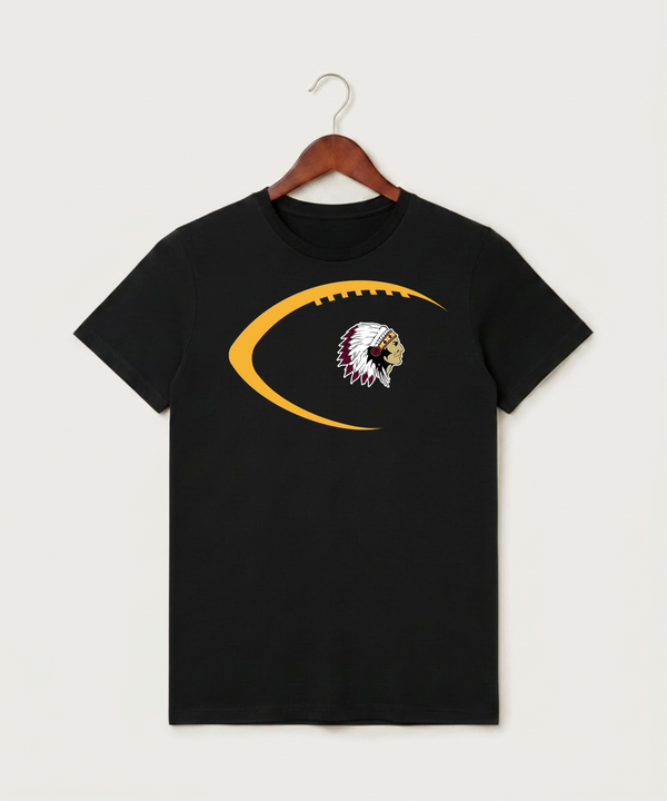 Stockton High School Football - Black T-Shirt - Full Front