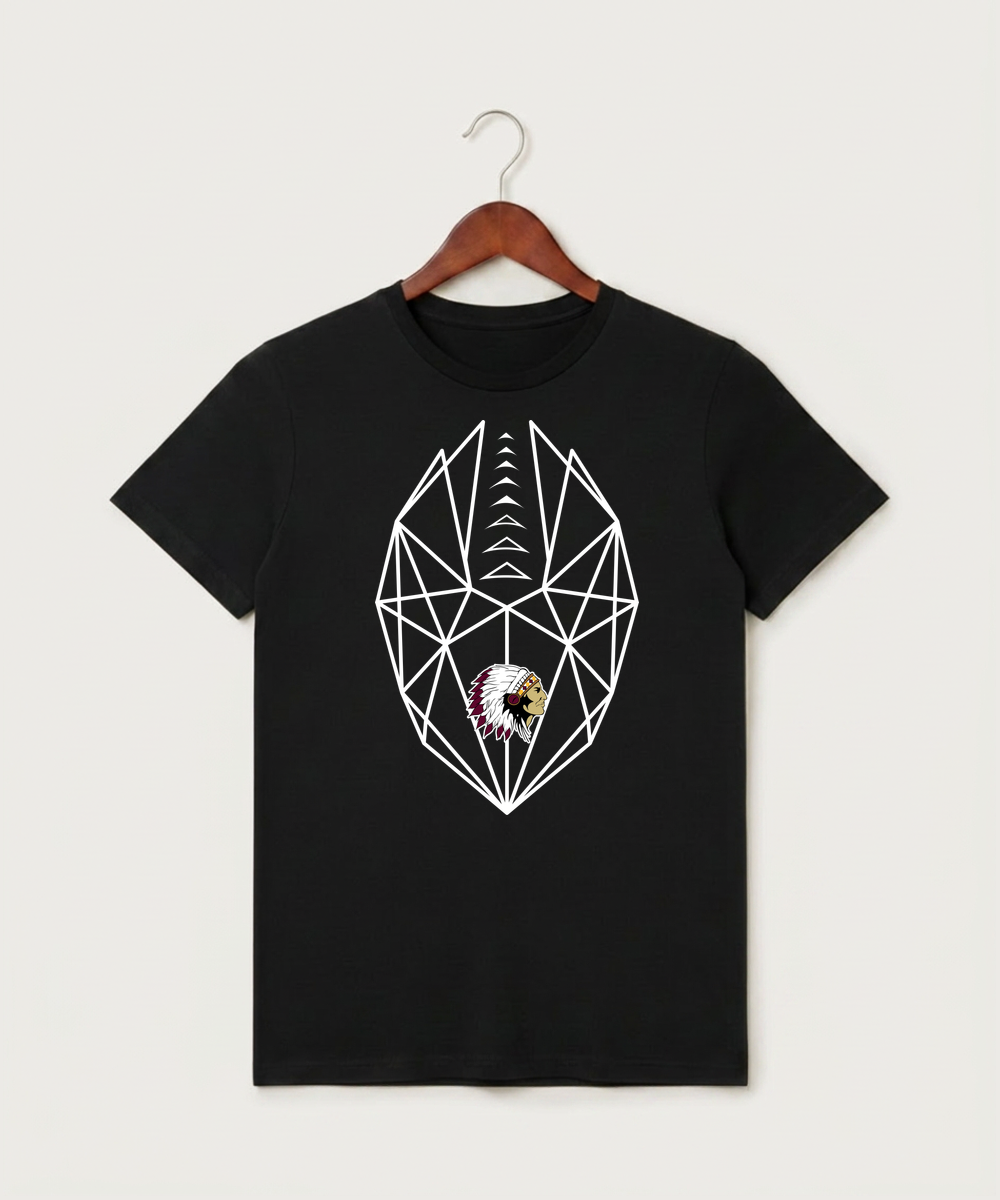 Stockton High School Football - Black T-Shirt - Full Front