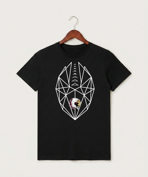Stockton High School Football - Black T-Shirt - Full Front