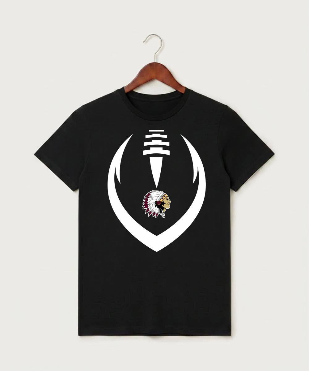 Stockton High School Football - Black T-Shirt - Full Front