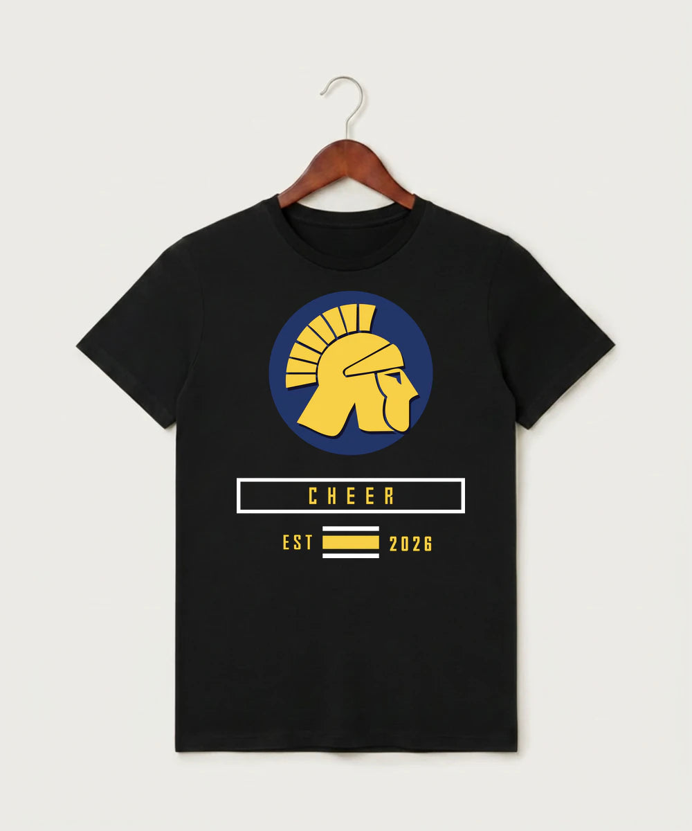 Wausau West High School Cheer - Black T-Shirt - Full Front