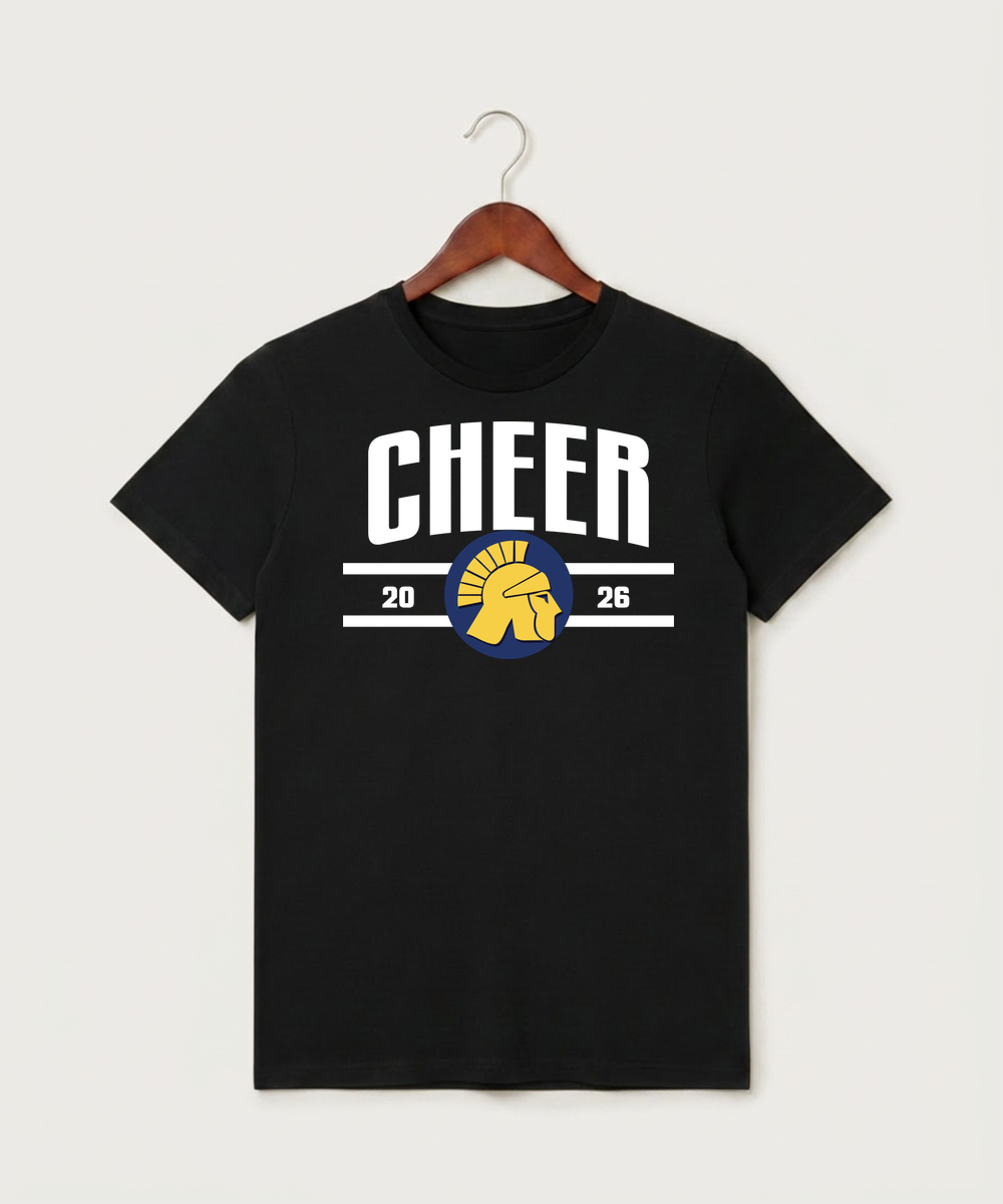 Wausau West High School Cheer - Black T-Shirt - Full Front
