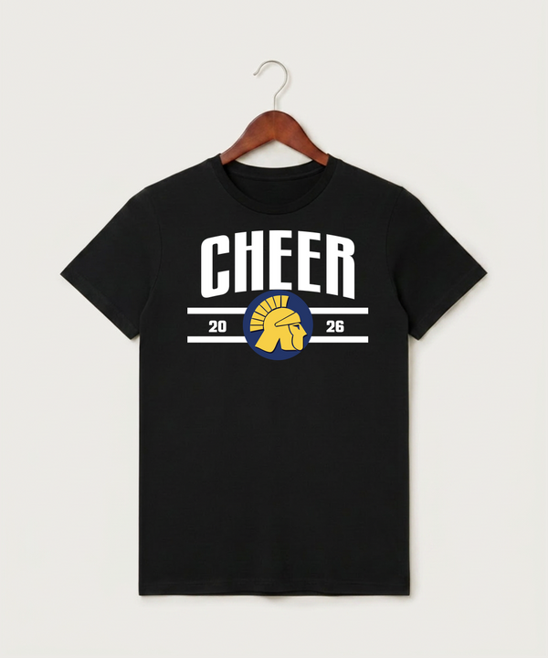 Wausau West High School Cheer - Black T-Shirt - Full Front
