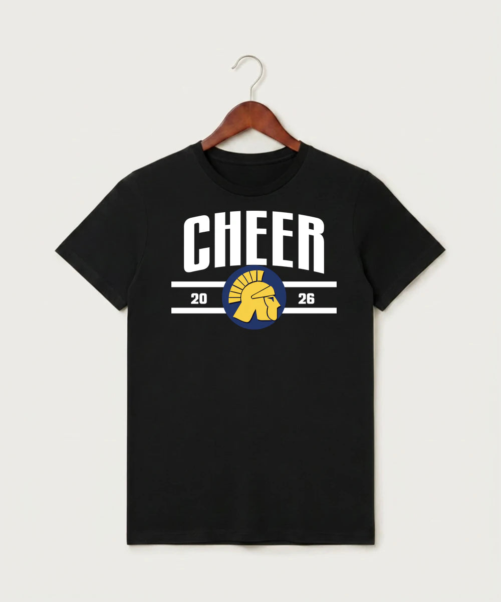 Wausau West High School Cheer - Black T-Shirt - Full Front