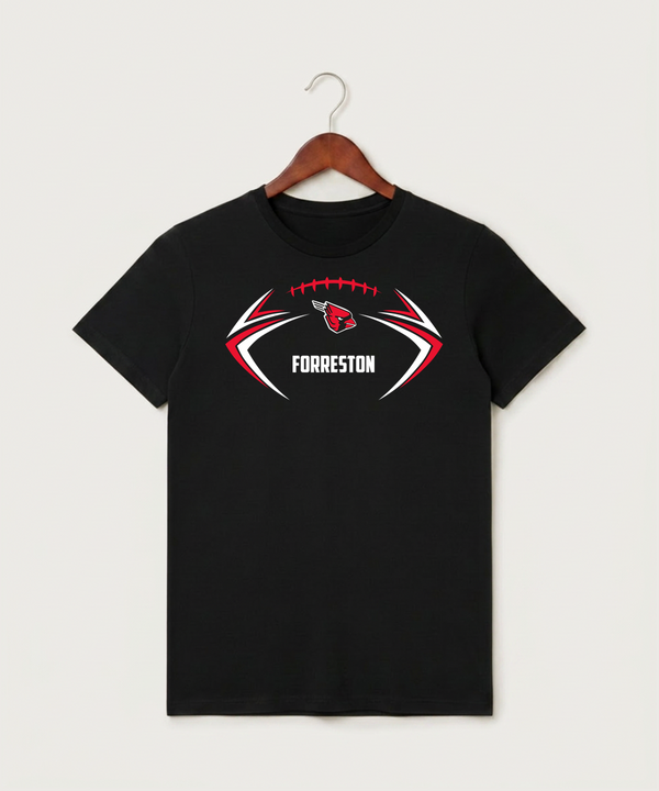 Forreston Football - Black T-Shirt - Full Front