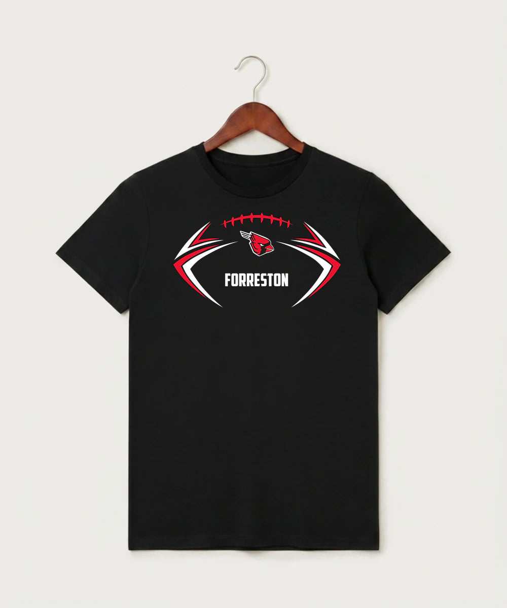 Forreston Football - Black T-Shirt - Full Front