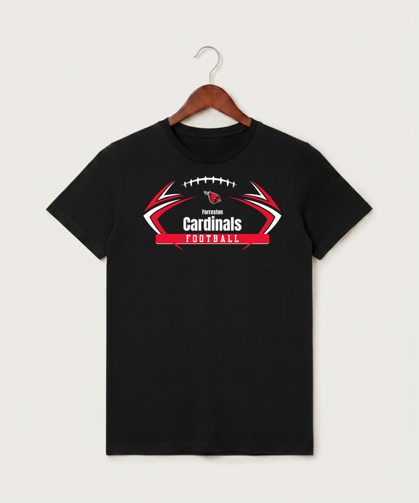 Forreston Football - Black T-Shirt - Full Front
