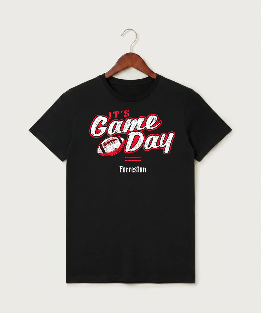 Forreston Football - Black T-Shirt - Full Front
