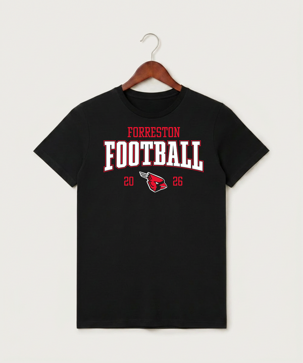 Forreston Football - Black T-Shirt - Full Front