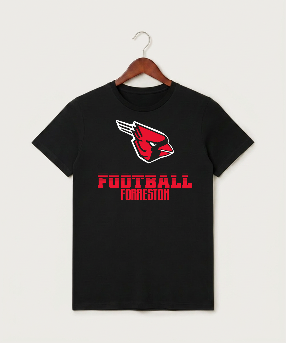 Forreston Football - Black T-Shirt - Full Front