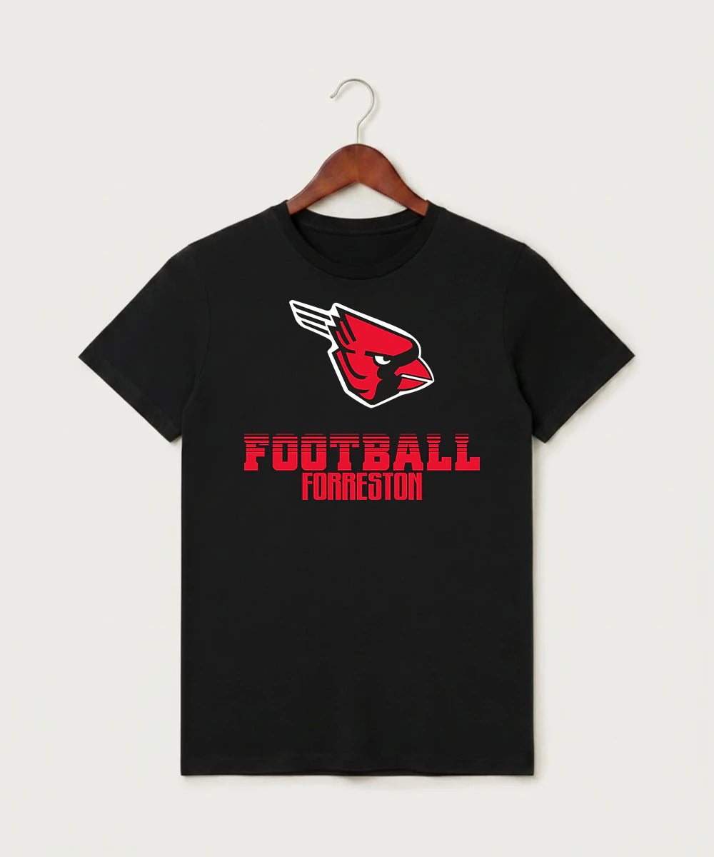 Forreston Football - Black T-Shirt - Full Front