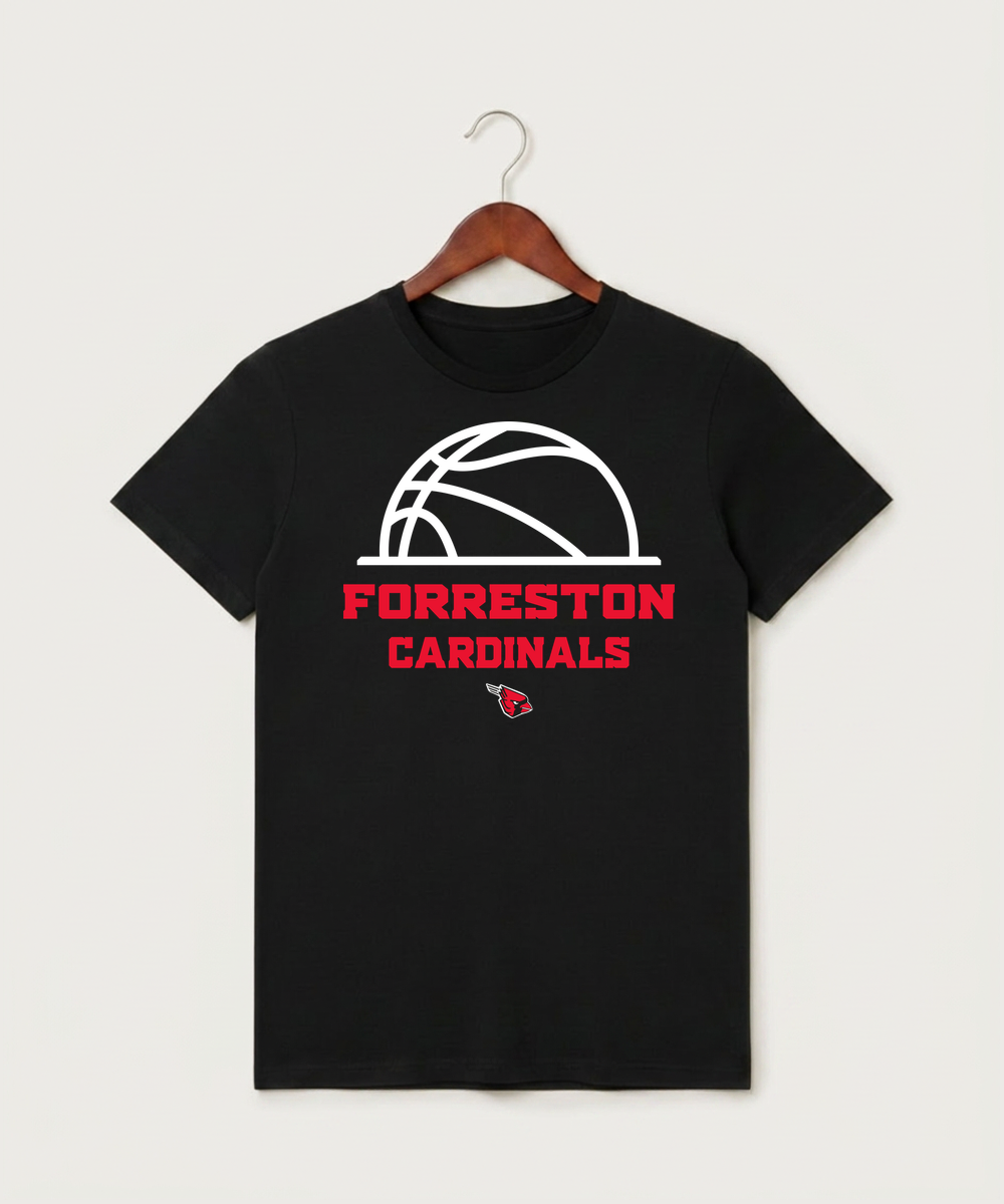 Forreston Basketball - Black T-Shirt - Full Front
