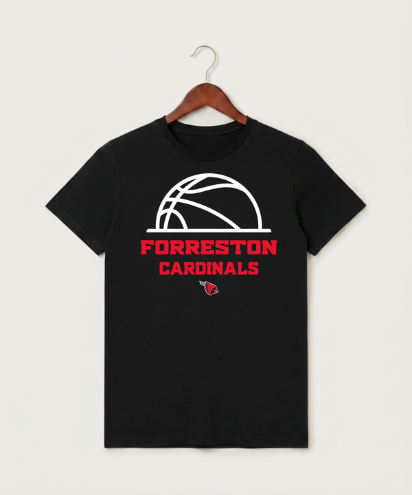 Forreston Basketball - Black T-Shirt - Full Front