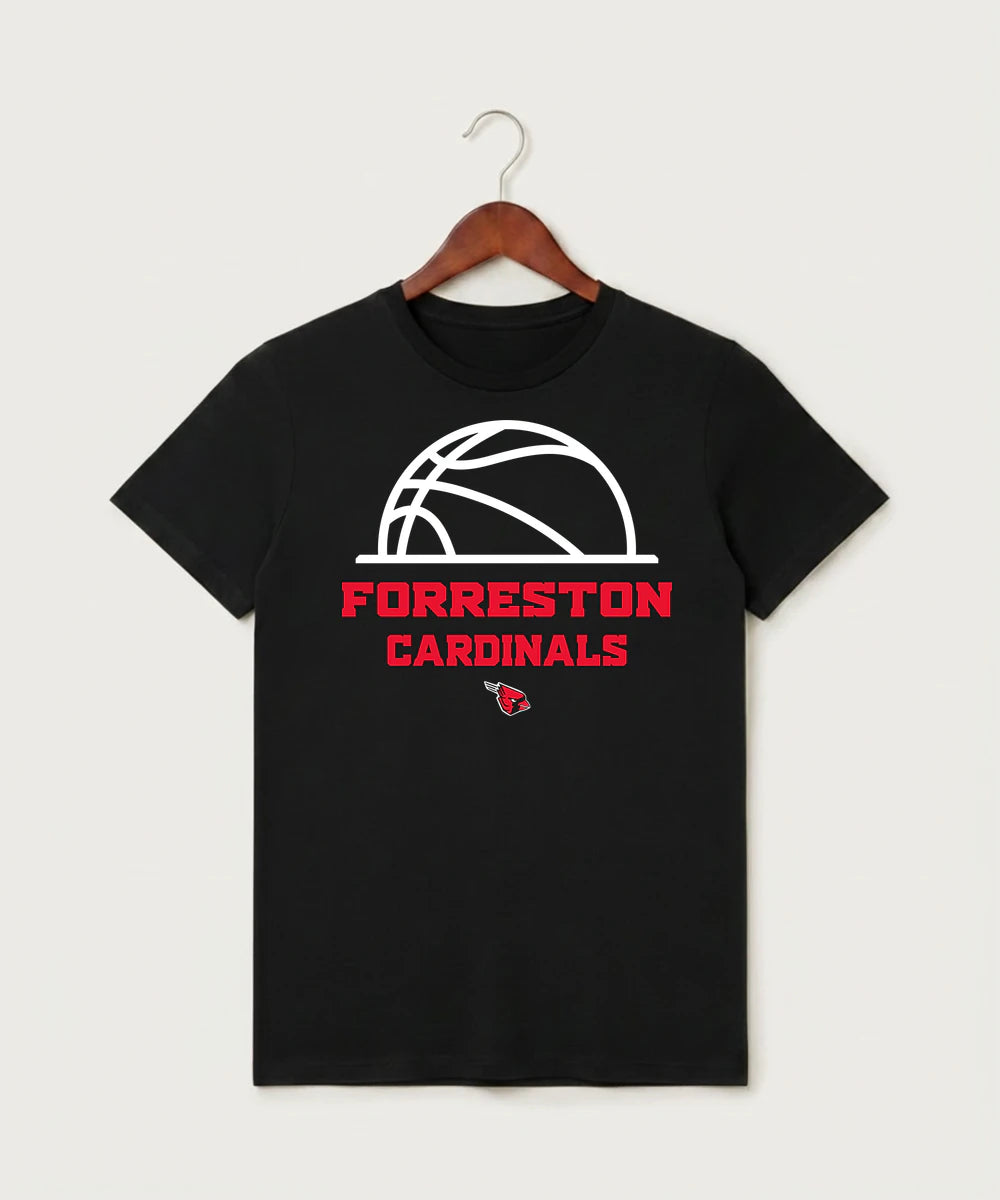 Forreston Basketball - Black T-Shirt - Full Front