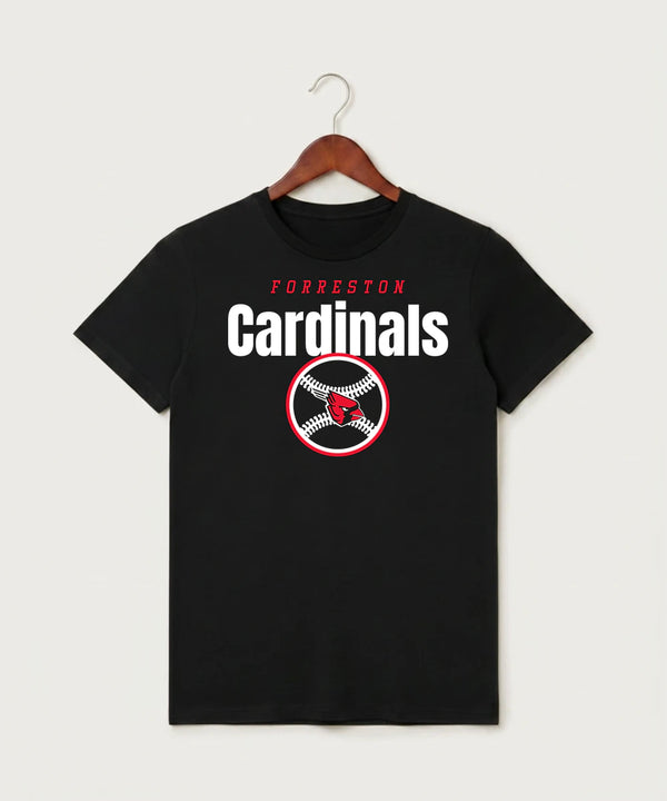 Forreston Baseball - Black T-Shirt - Full Front