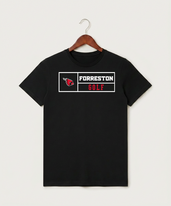 Forreston Golf - Black T-Shirt - Full Front