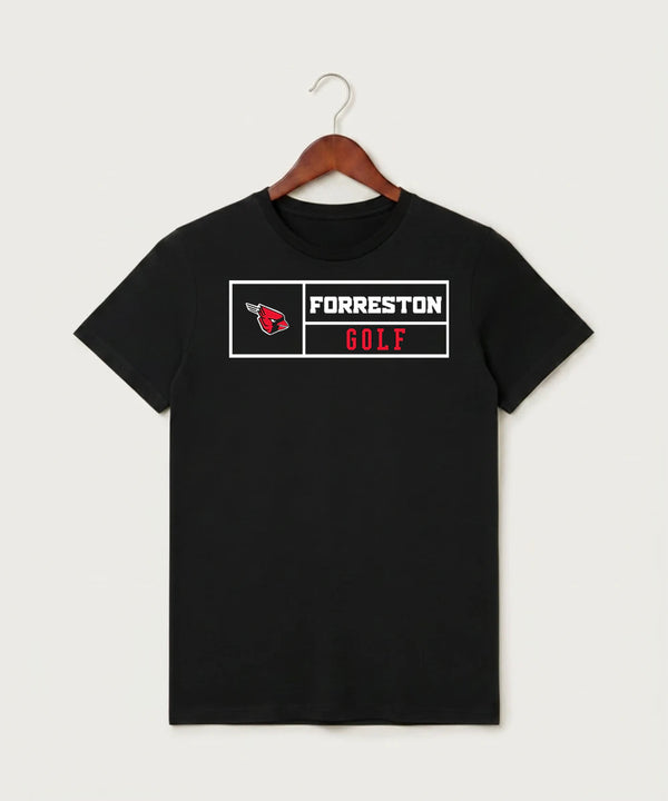 Forreston Golf - Black T-Shirt - Full Front