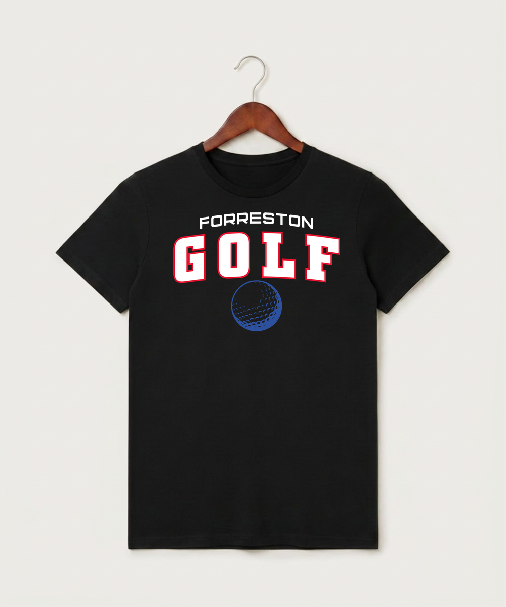 Forreston Golf - Black T-Shirt - Full Front