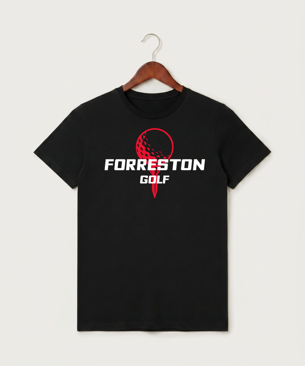 Forreston Golf - Black T-Shirt - Full Front