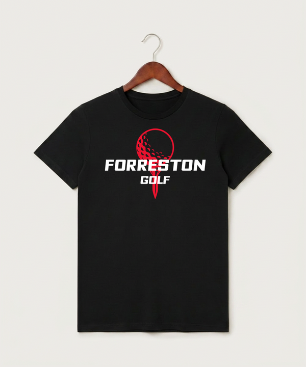 Forreston Golf - Black T-Shirt - Full Front