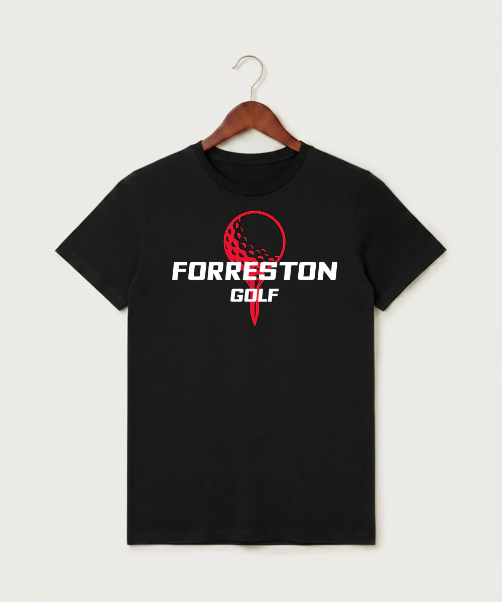 Forreston Golf - Black T-Shirt - Full Front