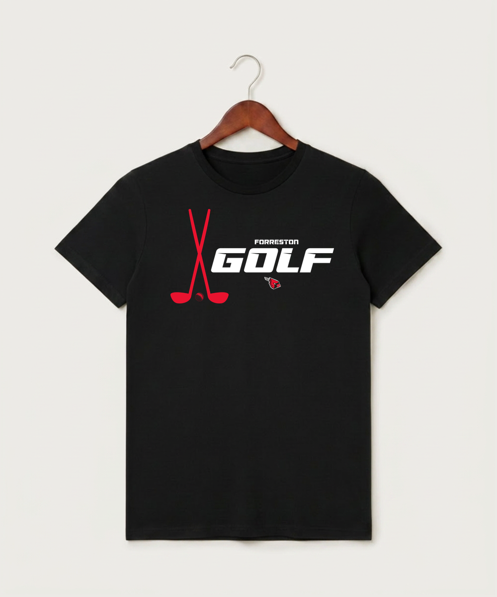 Forreston Golf - Black T-Shirt - Full Front