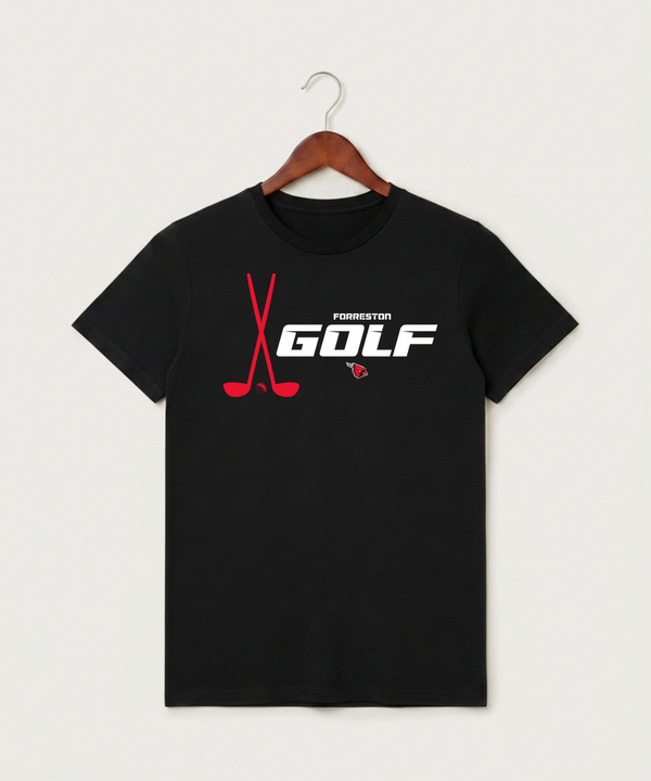 Forreston Golf - Black T-Shirt - Full Front