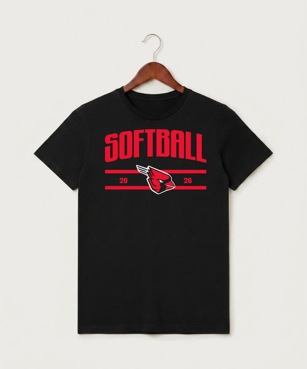 Forreston Softball - Black T-Shirt - Full Front
