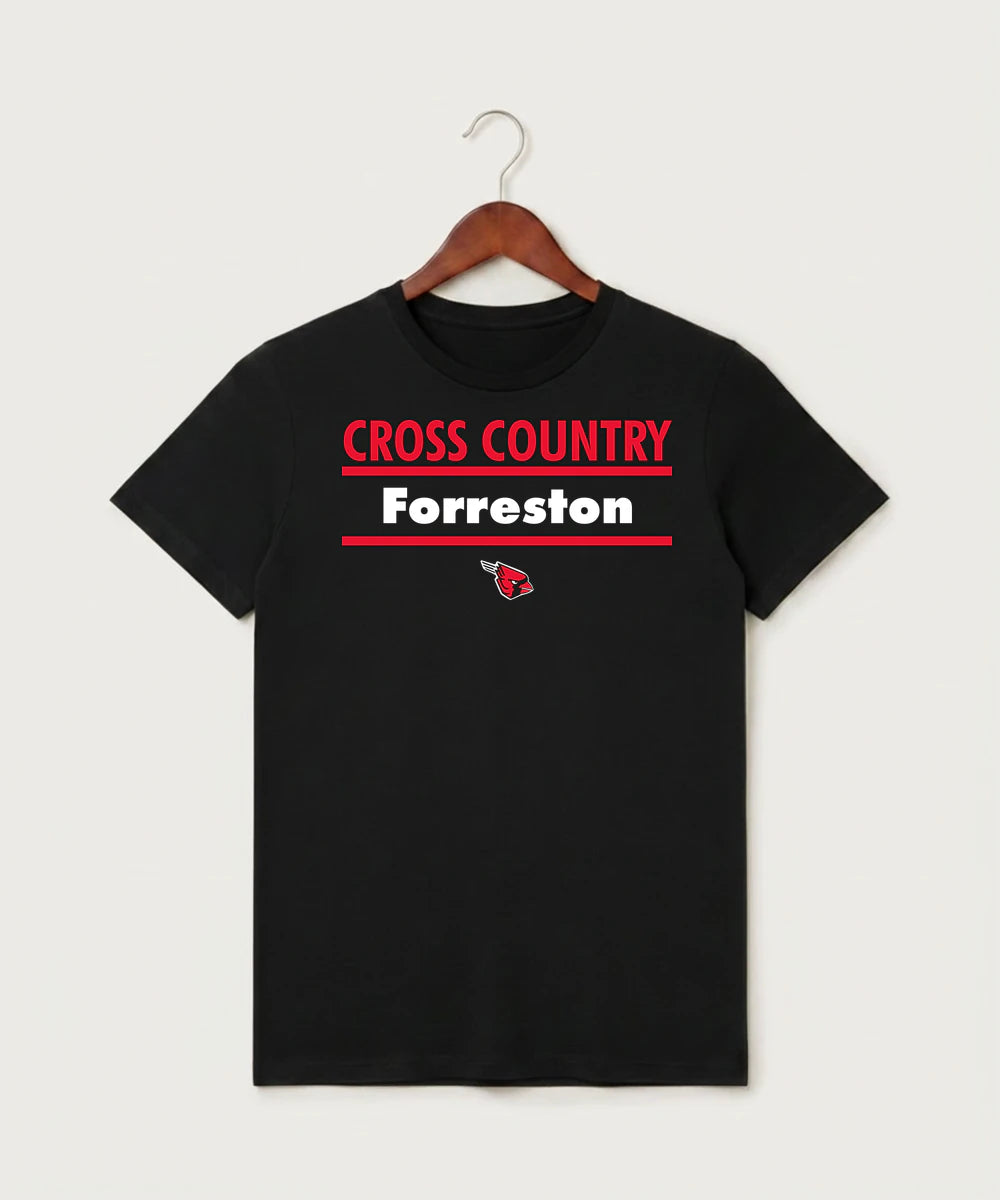 Forreston Cross Country - Black T-Shirt - Full Front