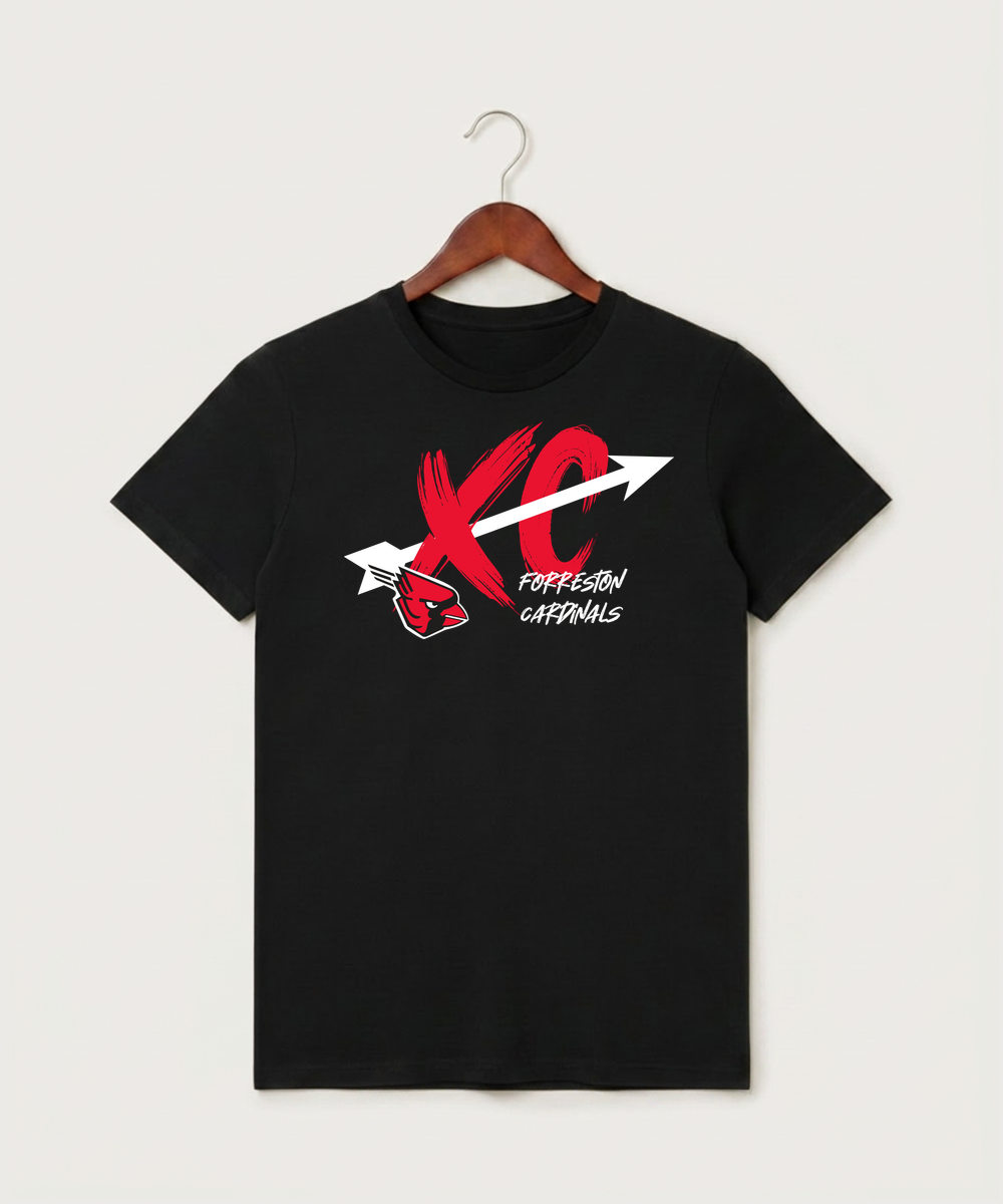 Forreston Cross Country - Black T-Shirt - Full Front