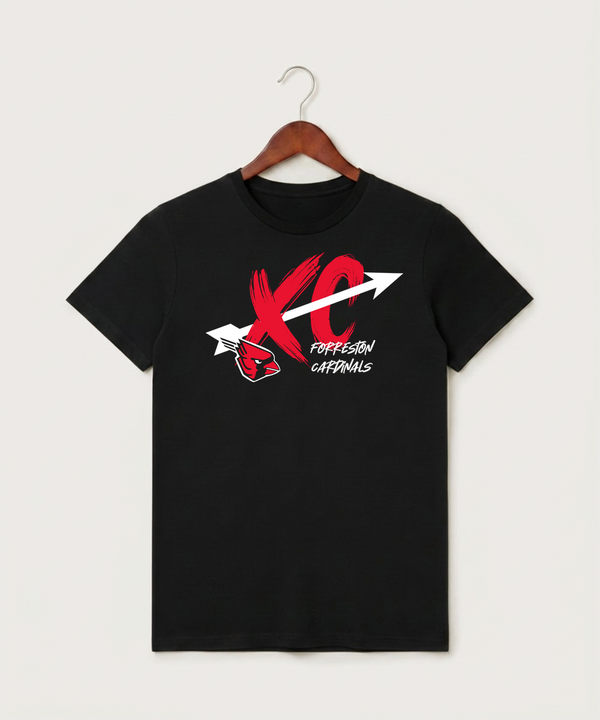Forreston Cross Country - Black T-Shirt - Full Front