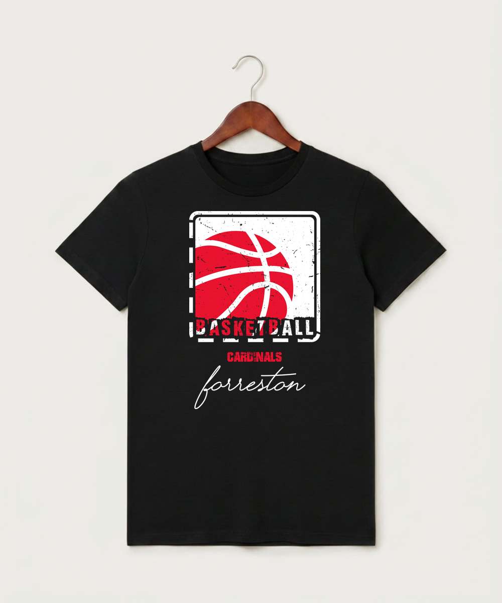 Forreston Basketball - Black T-Shirt - Full Front