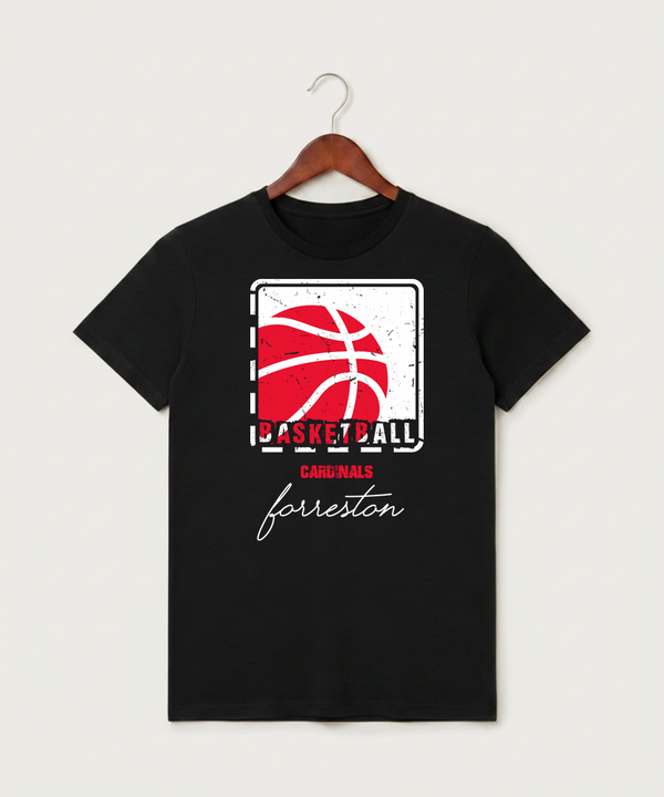 Forreston Basketball - Black T-Shirt - Full Front