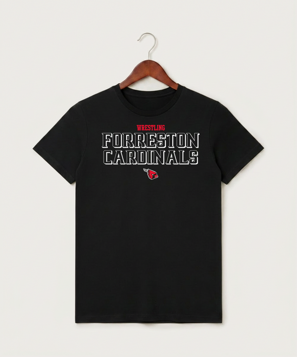 Forreston Wrestling - Black T-Shirt - Full Front
