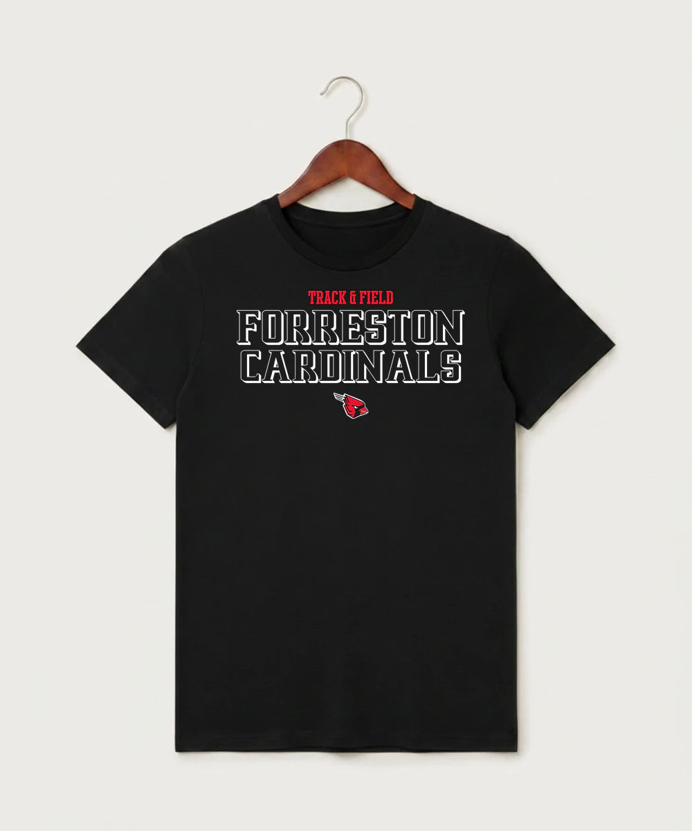 Forreston Track and Field - Black T-Shirt - Full Front