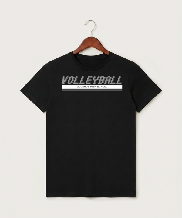 Goodhue High School Volleyball (Girls) - Black T-Shirt - Full Front