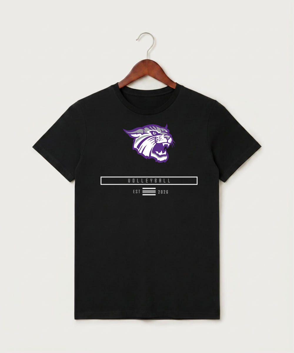 Goodhue High School Volleyball (Girls) - Black T-Shirt - Full Front