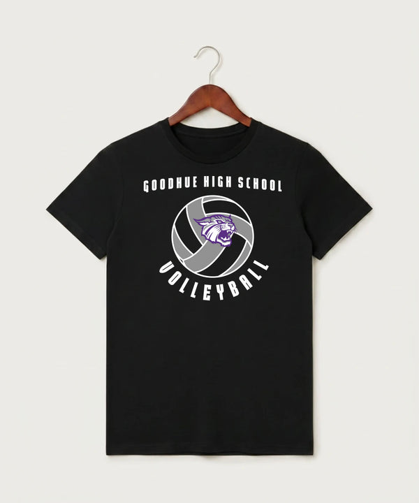 Goodhue High School Volleyball (Girls) - Black T-Shirt - Full Front