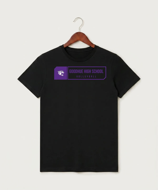 Goodhue High School Volleyball (Girls) - Black T-Shirt - Full Front