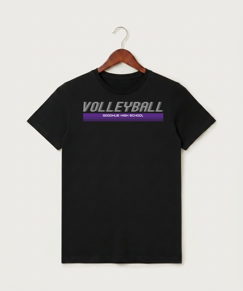 Goodhue High School Volleyball (Girls) - Black T-Shirt - Full Front