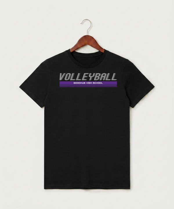 Goodhue High School Volleyball (Girls) - Black T-Shirt - Full Front